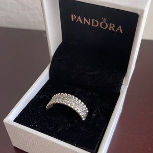 Pandora Beaded Pave Band Ring Size 9